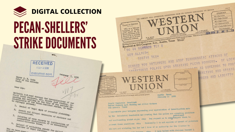 new digital collection pecan shellers' strike documents