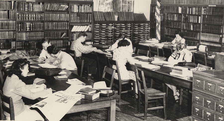 the first library collection in the RG Cullen Building