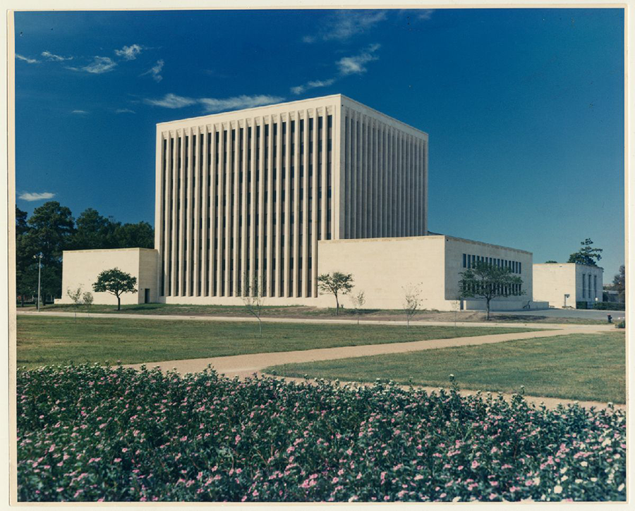 eight-story tower known as the Blue Wing