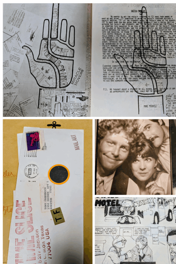 Collage of artwork from the periodical, Miracle Movers, 1971