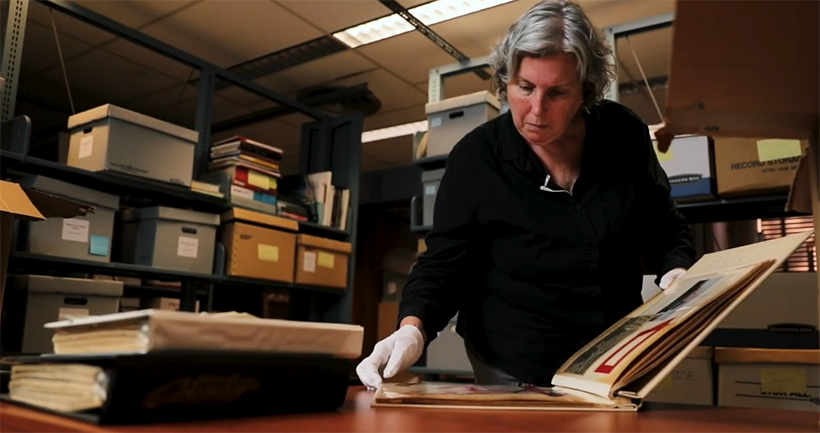 Screenshot from video University of Houston Libraries - Ask an Archivist