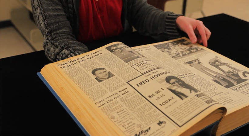 preserved pages of the daily cougar student publication