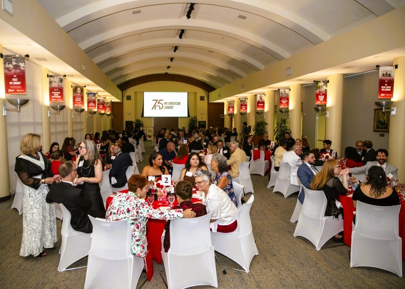 dinner at md anderson library celebration