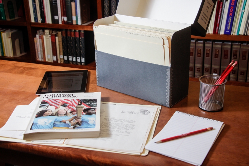 primary source materials notebook and pencil on desk